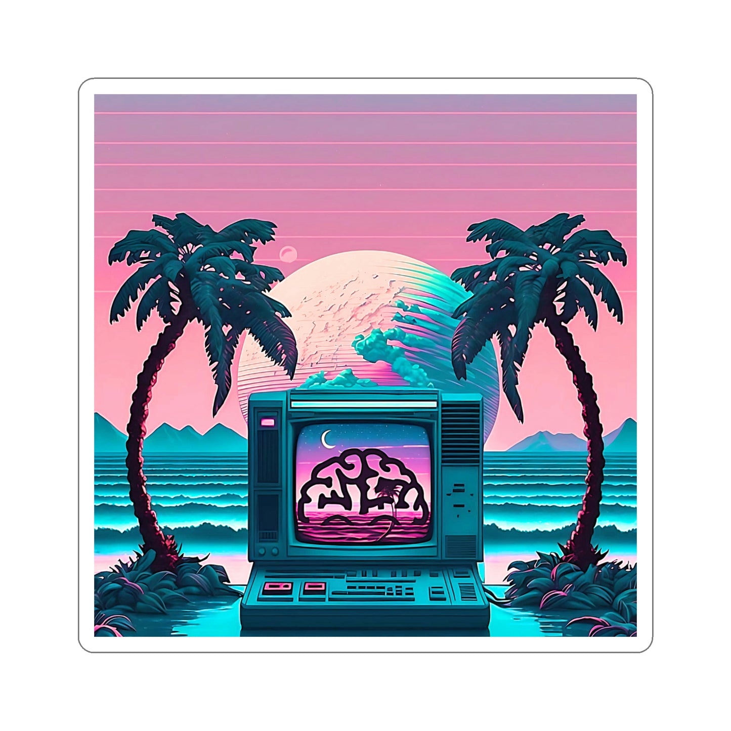 My Brain in Paradise Sticker