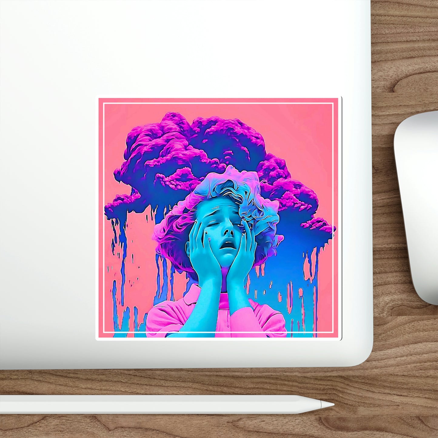 Anxiety (Vaporwave Style) Sticker