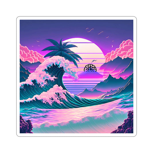 My Brain at the Beach Sticker