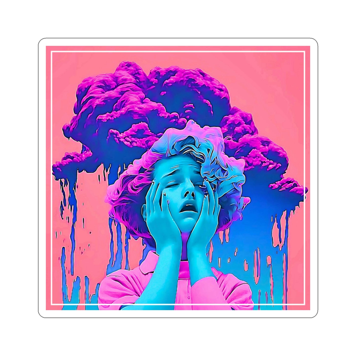 Anxiety (Vaporwave Style) Sticker