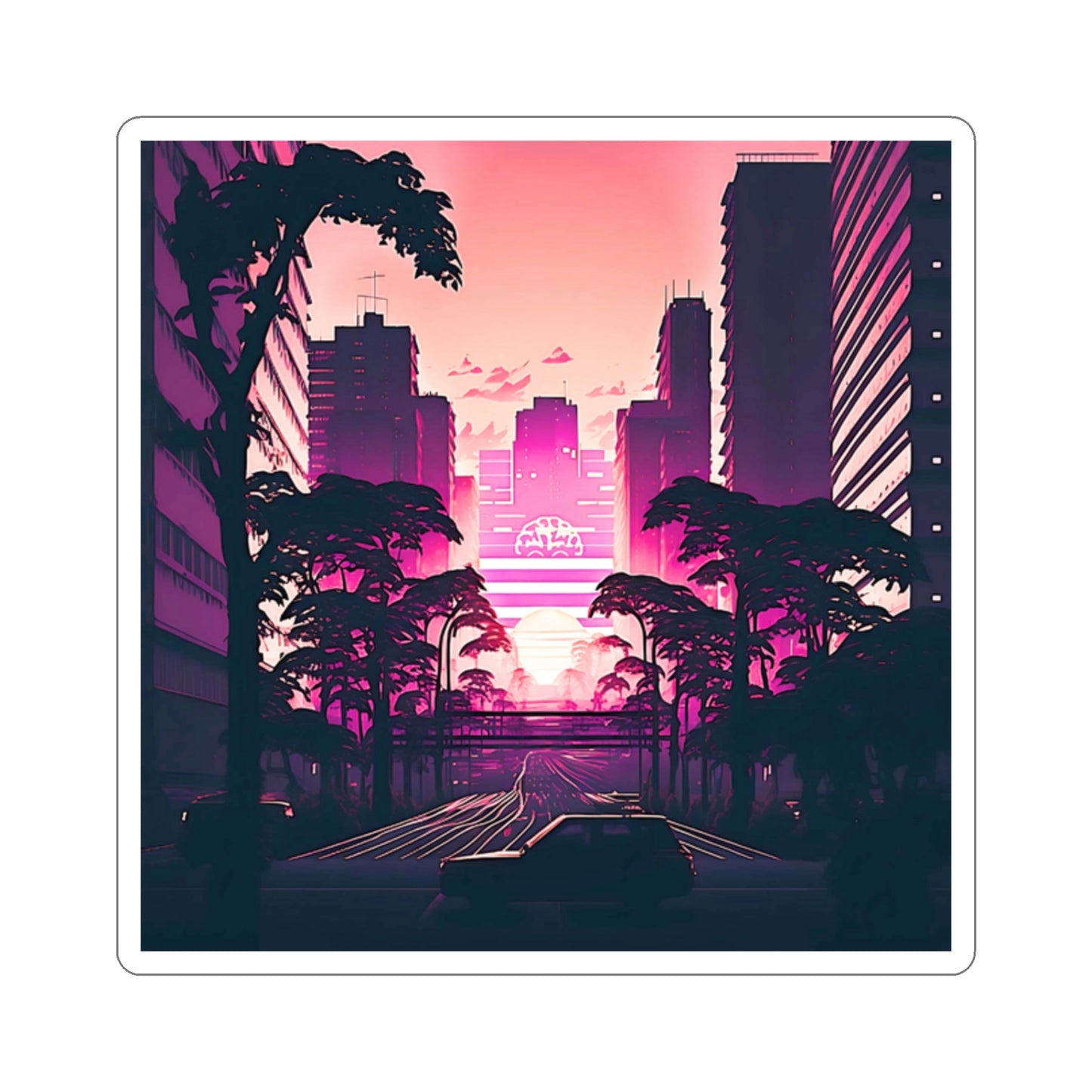 My Brain in Miami Sticker