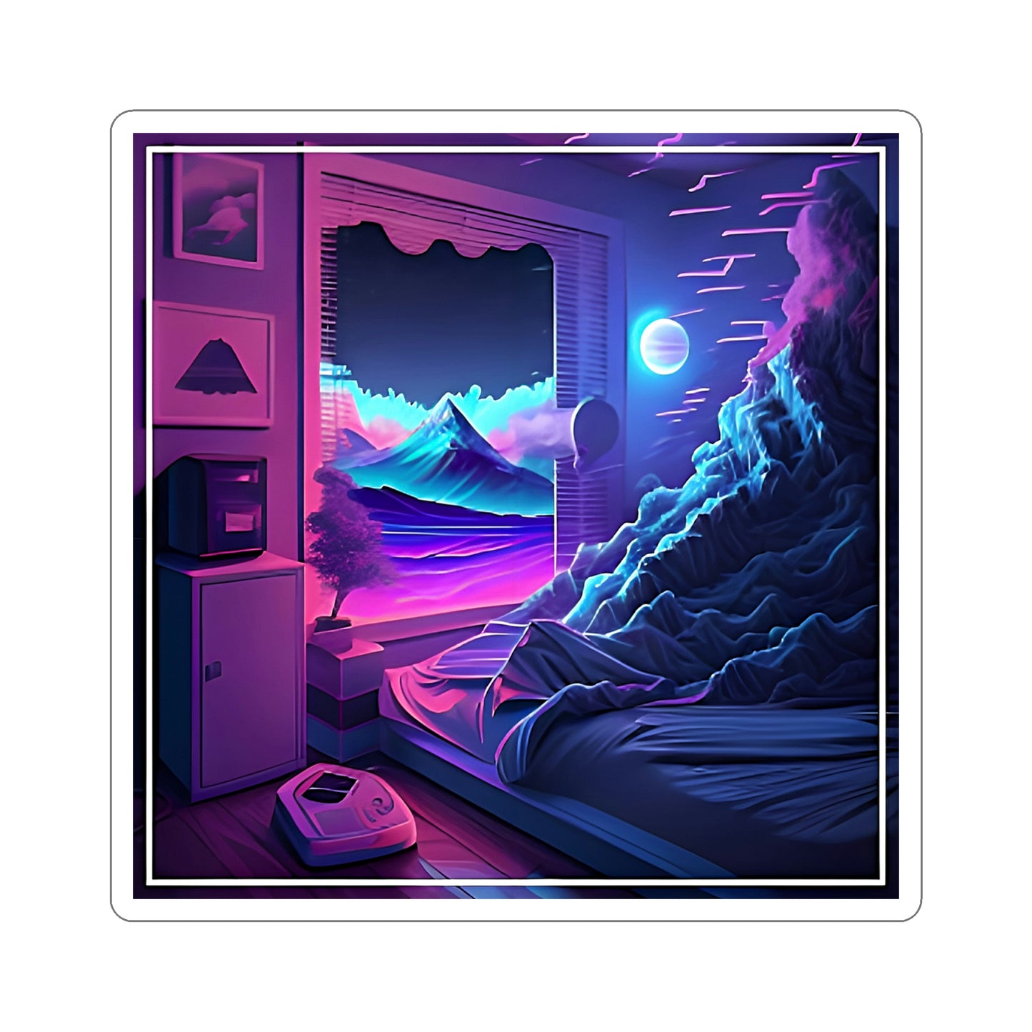 Insomnia (Vaporwave Style) Sticker